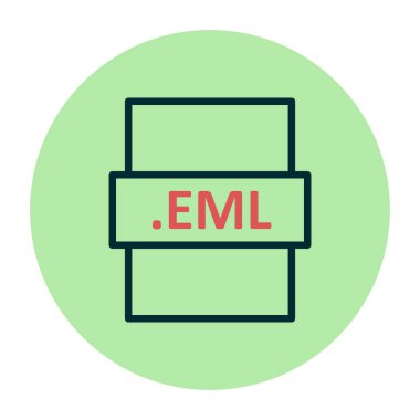 EML, seo modern simgenin vektör illüstrasyonu 