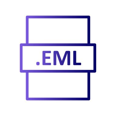 EML, seo modern simgenin vektör illüstrasyonu 