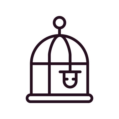 Kuş Kafesi web simgesi basit tasarım