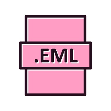 EML, seo modern simgenin vektör illüstrasyonu 