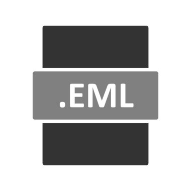 EML, seo modern simgenin vektör illüstrasyonu 