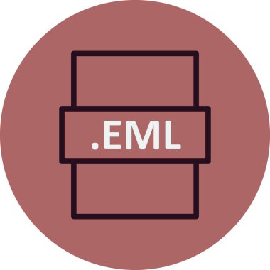 EML, seo modern simgenin vektör illüstrasyonu 