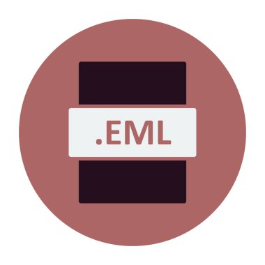 EML, seo modern simgenin vektör illüstrasyonu 