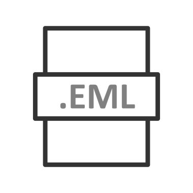 EML, seo modern simgenin vektör illüstrasyonu 