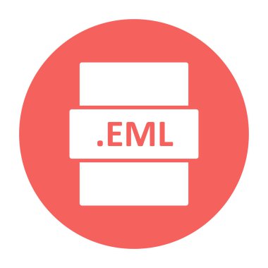 EML, seo modern simgenin vektör illüstrasyonu 