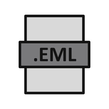 EML, seo modern simgenin vektör illüstrasyonu 