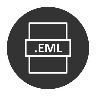 EML, seo modern simgenin vektör illüstrasyonu 