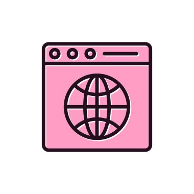 tarayıcı pencere simgesi vektör illüstrasyonu