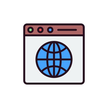 Tarayıcı, arama sayfası, ağ, arayüz, simge. vektör