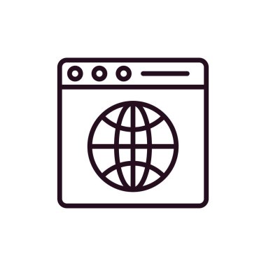 vektör tarayıcı simgesi illüstrasyonu