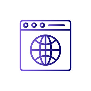 tarayıcı satırı simgesi, vektör illüstrasyonu