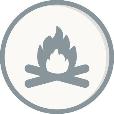 Yangın. Web simgesi basit illüstrasyon