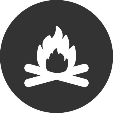 Bir alev simgesinin vektör illüstrasyonu