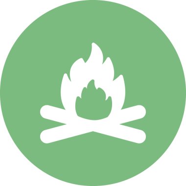 Tek alev simge vektör çizim