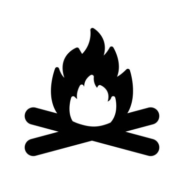 şenlik ateşi ikonu vektör illüstrasyonu