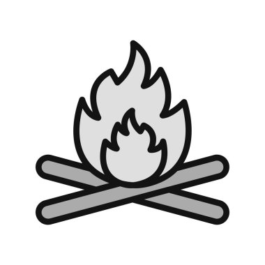 ateş alevi simgesi vektör illüstrasyon tasarımı