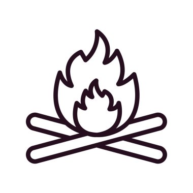 ateş alevi simgesi vektör illüstrasyon tasarımı