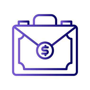 Para Evrak Çantası vektör illüstrasyonu 