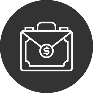 Para Evrak Çantası vektör illüstrasyonu 