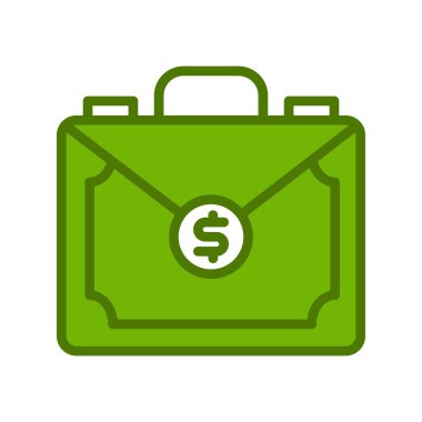 Para Evrak Çantası vektör illüstrasyonu 
