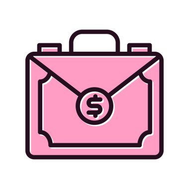 Para Evrak Çantası vektör illüstrasyonu 