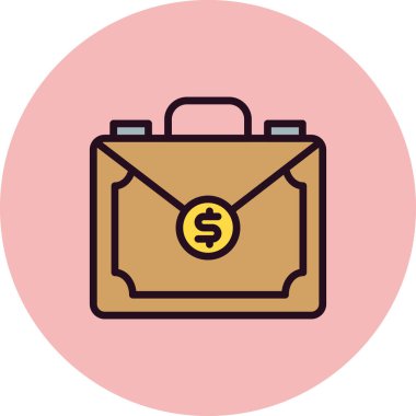 Para Evrak Çantası vektör illüstrasyonu 