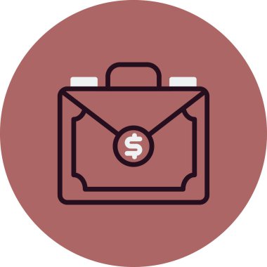 Para Evrak Çantası vektör illüstrasyonu 