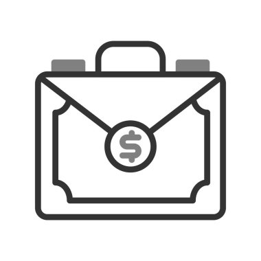 Para Evrak Çantası vektör illüstrasyonu 