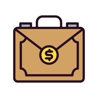Para Evrak Çantası vektör illüstrasyonu 