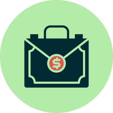 Para Evrak Çantası vektör illüstrasyonu 