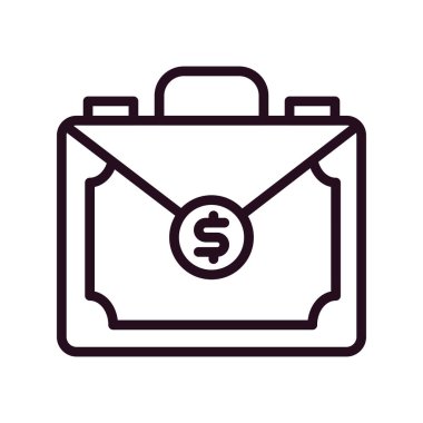 Para Evrak Çantası vektör illüstrasyonu 