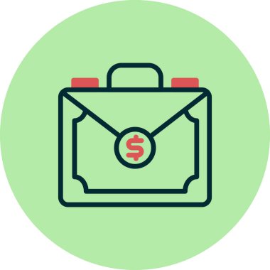 Para Evrak Çantası vektör illüstrasyonu 