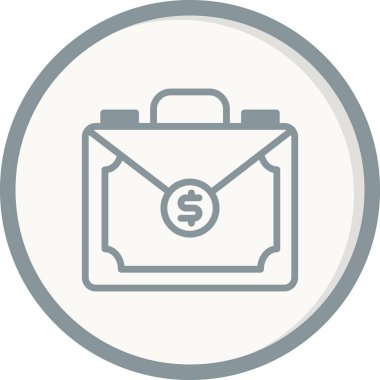 Cash Briefcase icon vector illustration 