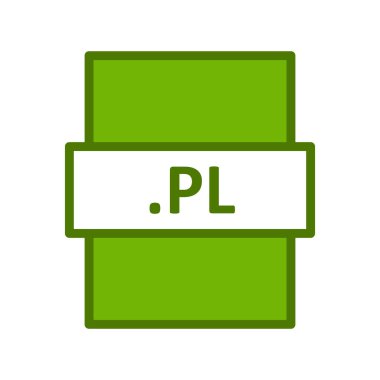 PL dijital dosyasının vektör illüstrasyonu modern simge