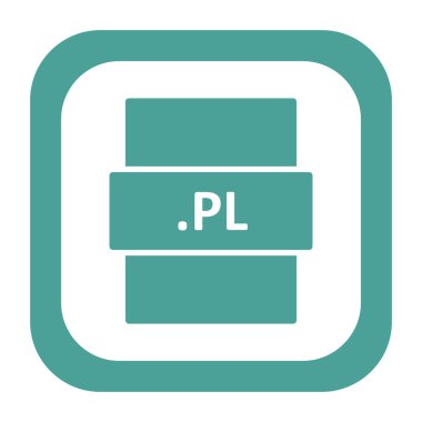 PL dijital dosyasının vektör illüstrasyonu modern simge