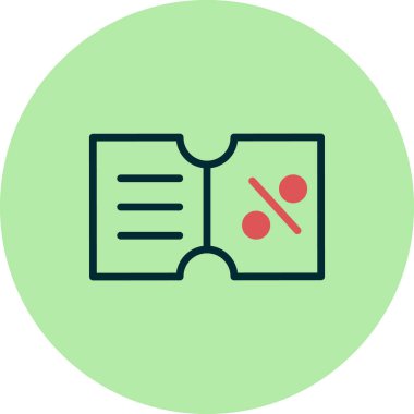 İndirim kuponu vektör illüstrasyonu