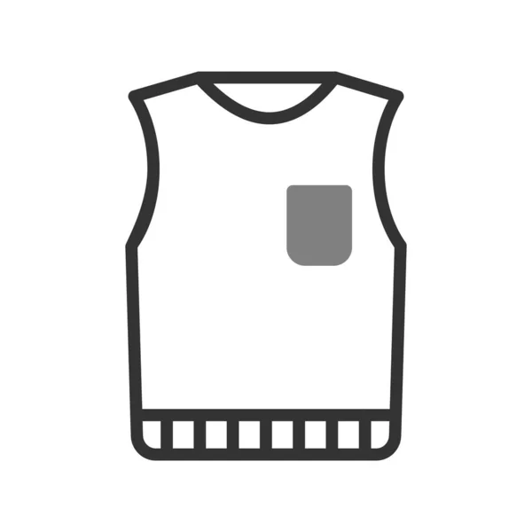 Sleeveless Jumper Flat Vector Icon — Stock Vector