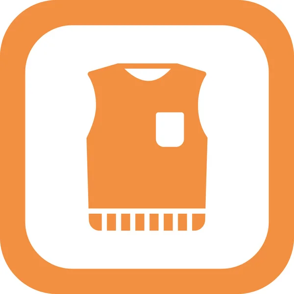 Sleeveless Jumper Flat Vector Icon — Stock Vector