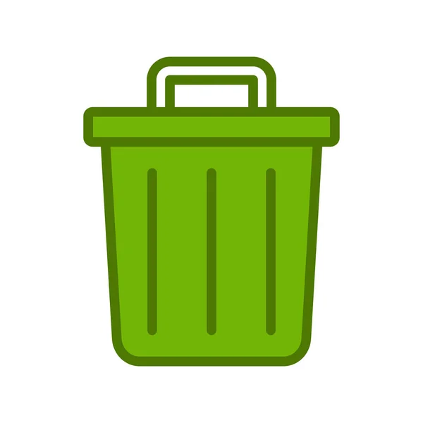 Ilustração Vetorial Lata Lixo —  Vetores de Stock
