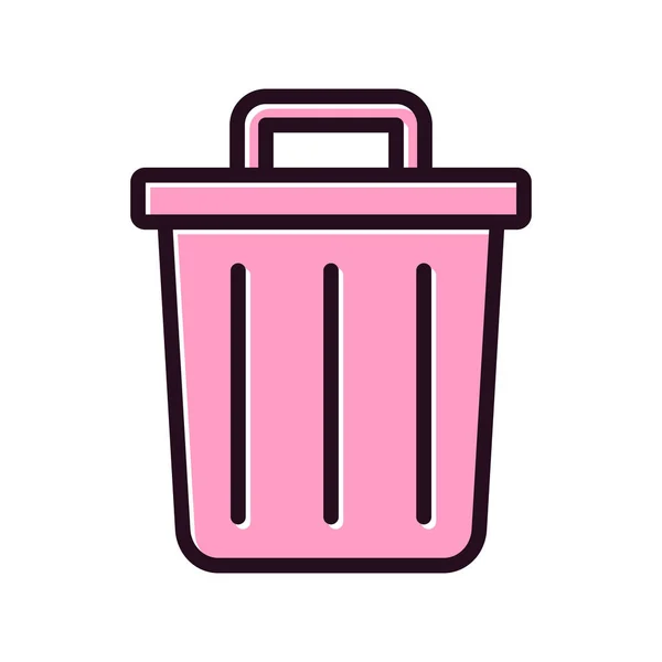 Vector Illustration Trash Can — Stock Vector