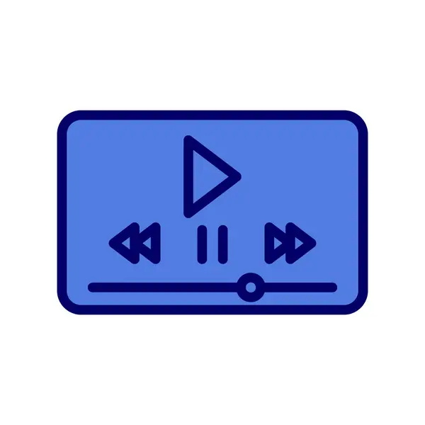 Video Player Icon Vector Illustration — Stock Vector