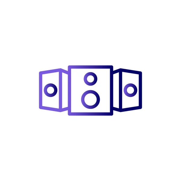 Sound System Icona Semplice Illustrazione Vettoriale — Vettoriale Stock