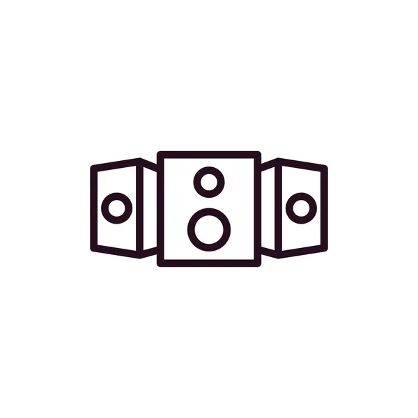 Sistema Sonido Icono Simple Ilustración Vectorial — Vector de stock