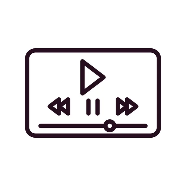 Video Player Icon Vector Illustration — Stock Vector