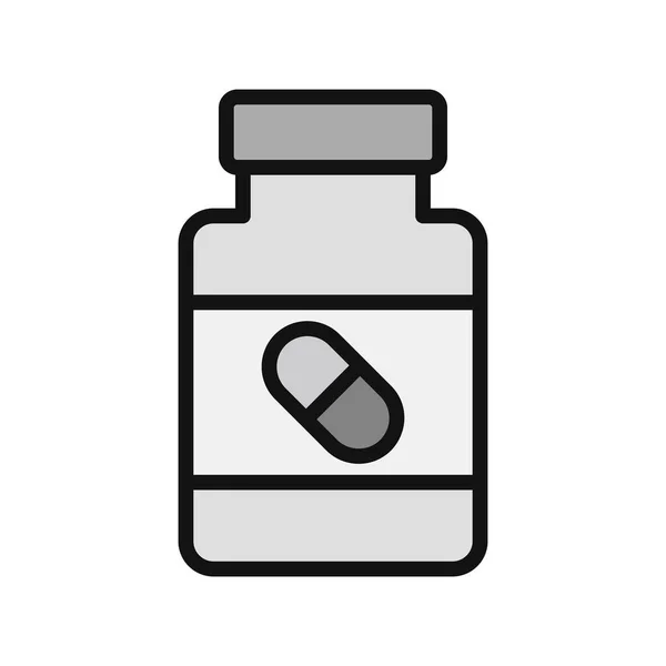 Ilustración Icono Botella Píldora — Archivo Imágenes Vectoriales