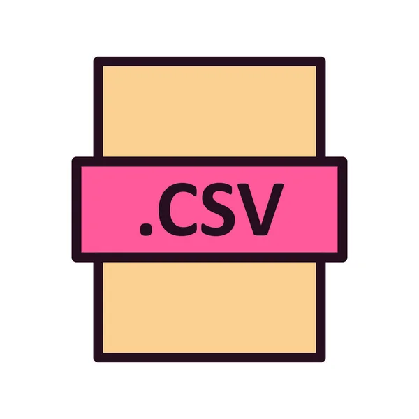 Csv数字文件现代图标的矢量说明 — 图库矢量图片