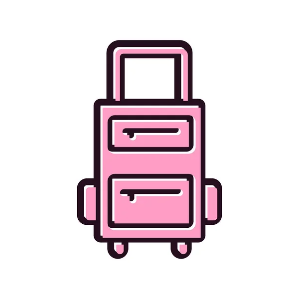 旅行スーツケースのアイコンベクトルイラスト — ストックベクタ