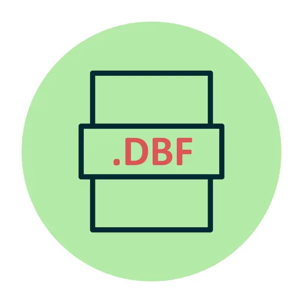 Dbf Vector Illustration Seo Modern Icon —  Vetores de Stock
