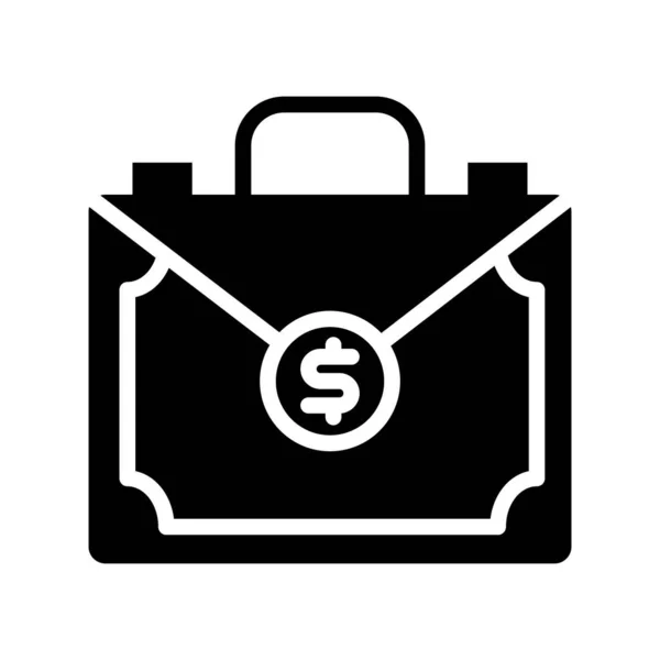 Cash Briefcase Icon Vector Illustration — Stockový vektor