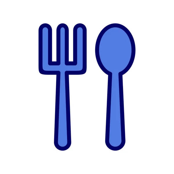 Cutlery Web Icon Vector Illustration — Stok Vektör